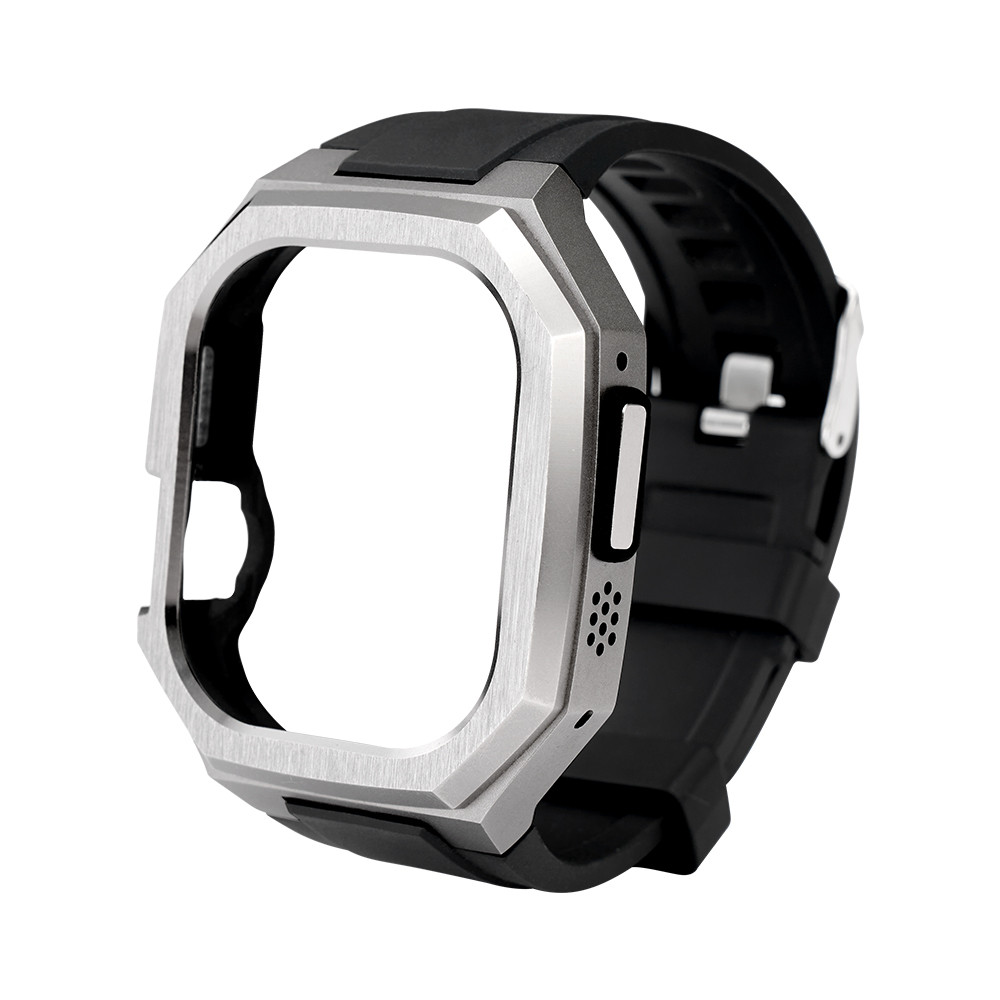 TPU + สายซิลิโคนสําหรับ Apple Watch Ultra 2/1 49 มม.ผู้ชายหรูหราการปรับเปลี่ยนชุดสําหรับ Iwatch Ultra 2/1 49 มม.ชุดเปลี่ยนธุรกิจ