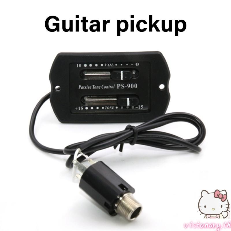 Vision 2 Band กีต้าร์โปร่ง Preamp EQ Equalizer Tuner Piezo Pickup Equalizer Tuner