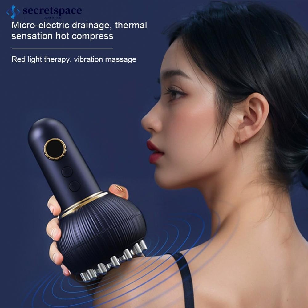SECRETSPACE สุขภาพเครื่องนวดไฟฟ้ามัลติฟังก์ชั่นความร้อนในครัวเรือนไหล่คอประคบร้อน Meridian แปรงขุดลอ