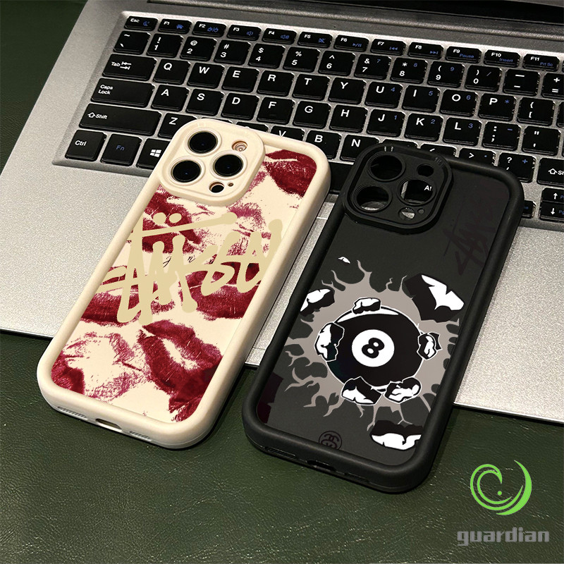 For OPPO เคสโทรศัพท์ A3 A3X A60 5G A9 รอยปากสีและสัญลักษณ์สตัซซี่ 2020 A5 2020 A11X A11 A79 5G OPPOA57 4G A55 A77