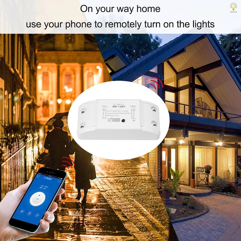 Wifi สมาร์ทสวิทช์ 10A 2200W ควบคุมผ่านแอปมือถือ รองรับ Alexa Home thumbnail 10