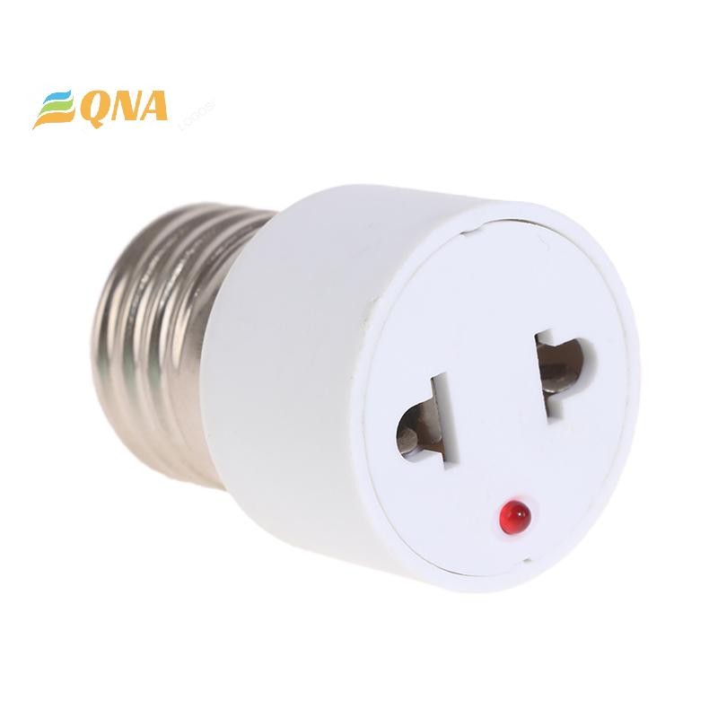 [QNA] 220V E27 ABS อุปกรณ์เสริมขั้วต่อสีขาว US/EU ปลั๊กสกรูฐานหลอดไฟอะแดปเตอร์ใหม่