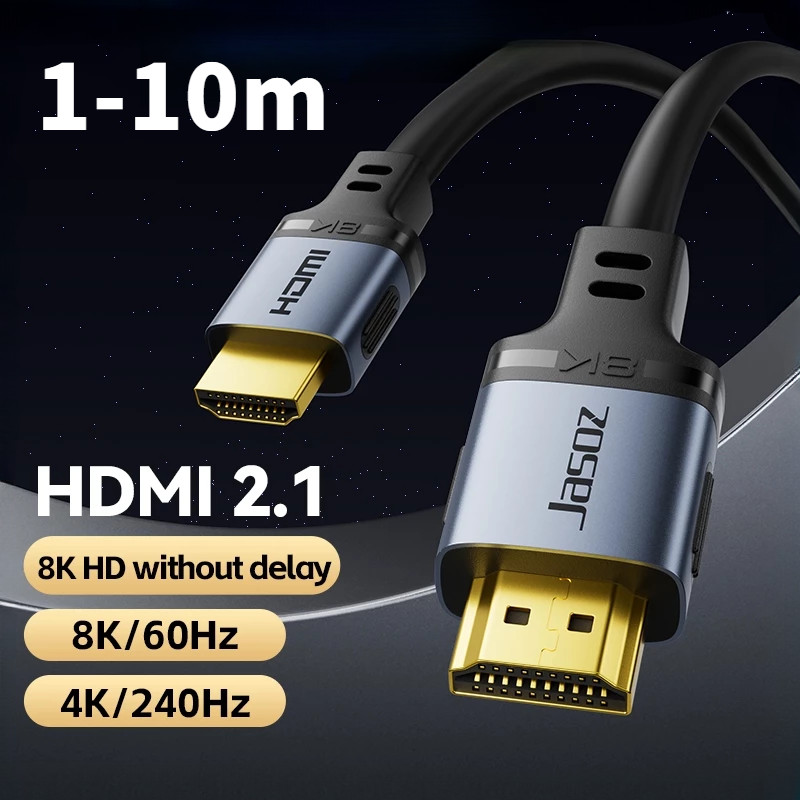 Seamwi สาย HDMI 2.1 HD 8K/60Hz 4K/240Hz 48Gbps HDR สําหรับสวิตช์ Mac PC Xbox HDTV Ps5 Ps4 Pro