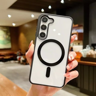 Magnetic เคส for Samsung A17 A07 A56 A57 A37 A06 A55 A16 A36 A35 A15 A54 A26 A25 S26 S25 S24 FE Ultra เคสใสกันกระแทก