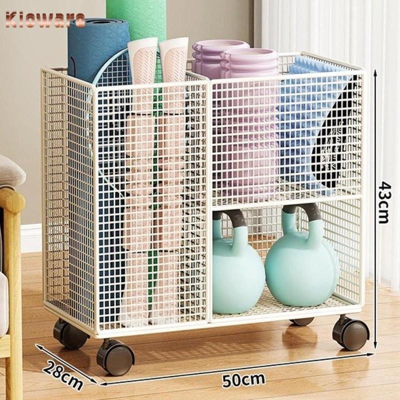 kloware Yoga Storage Rack ชั้นวางของเหล็กสำหรับห้องฟิตเนส เสื่อยิогา และอุปกรณ์ออกกำลังกาย