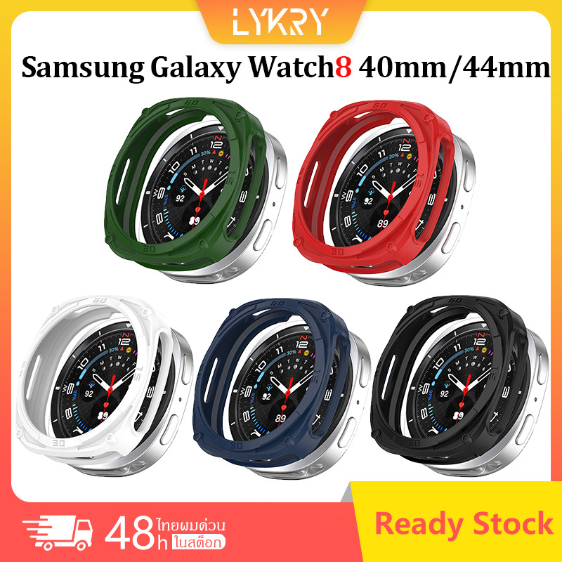 เคสป้องกันซิลิโคนสำหรับ Samsung Galaxy Watch8 Classic 40MM / 44MM พร้อมสายคล้องนาฬิกา TPU อ่อนและกล่องอุปกรณ์เสริ