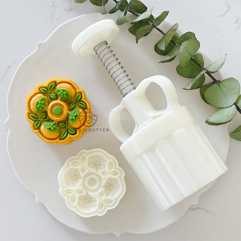 แม่พิมพ์เค้ก Hand Pressed 75g สําหรับเทศกาลกลางฤดูใบไม้ร่วง Mooncake ตกแต่งเบเกอรี่