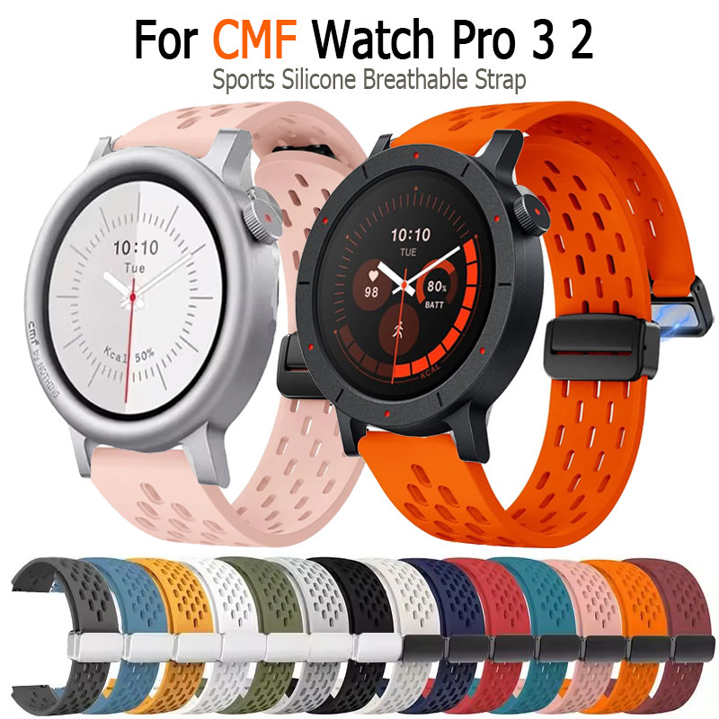 สายนาฬิกาซิลิโคน สำหรับ CMF Watch Pro 3 2 ยาง สาย smart watch