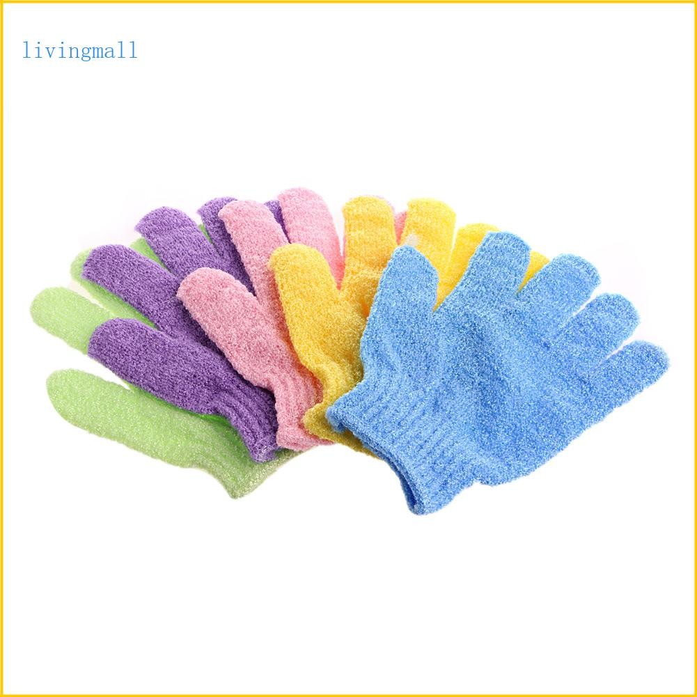 LIVI 1 PC ถุงมืออาบน้ํา Exfoliating Wash Skin Spa นวดฝักบัว Scrub Scrub Scrub Scrubber