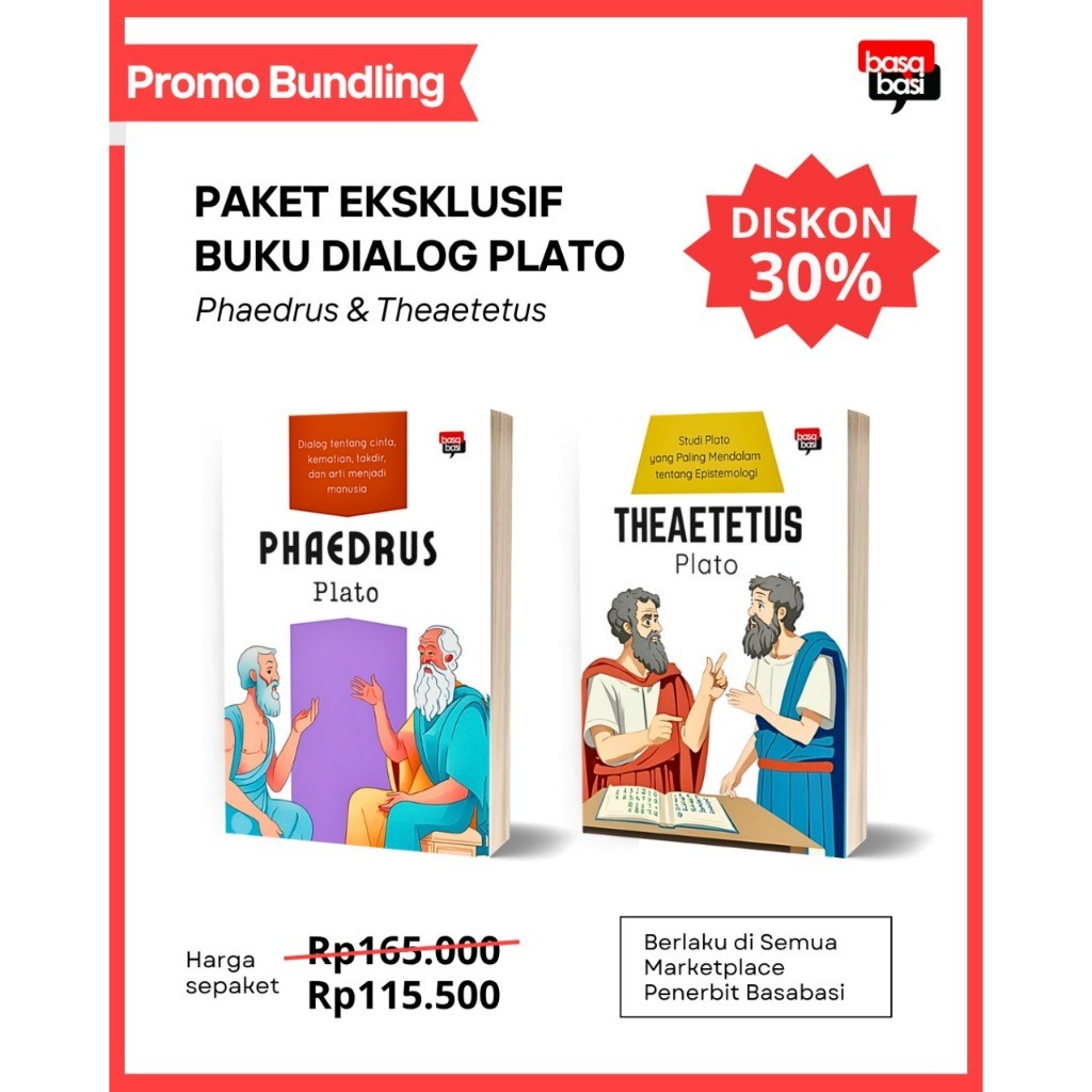 PLATO Basabasi - หนังสือบทสนทนาของ PLATO แพ็คเกจพิเศษ: Pheedrus & Theaetestus