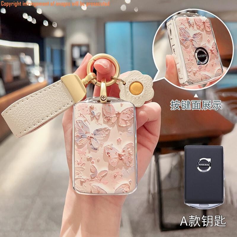 ฝาครอบกุญแจ Volvo Volvo xc60 s90 s60 xc40 xc90 s60 v40 v60 c40 พวงกุญแจ พวงกุญแจ พวงกุญแจ