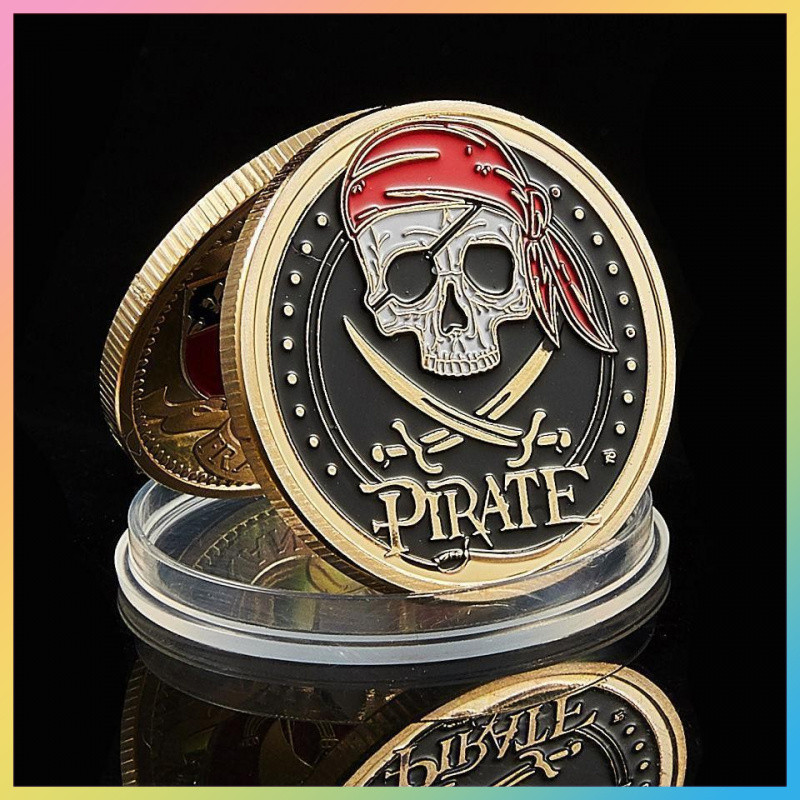 One Piece Pirate of the Caribbean Gold Coin Medal ของขวัญเหรียญนําโชค