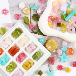 ลูกปัดอะคริลิกคละสี 20 กรัม สําหรับทําเครื่องประดับ DIY อุปกรณ์เย็บเสื้อผ้า สร้อยข้อมือ สร้อยคอ