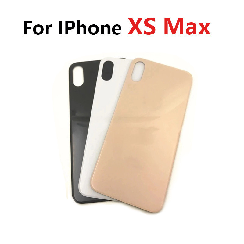 ฝาหลังแบตเตอรี่สําหรับ XS Max Glass Big Hole ด้านหลังเปลี่ยนที่อยู่อาศัยประตู