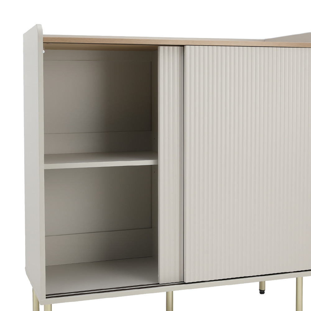 INDEX LIVING MALL ตู้บานสไลด์ รุ่นโซล ขนาด 100 ซม. - สีเทา - รูปที่ 3