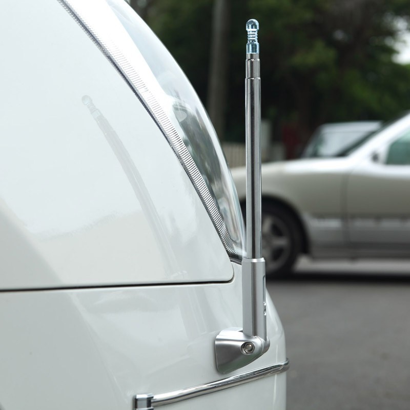 Hypersonic可调伸缩三节旗杆银色 车载伸缩式 HP-6623防锈