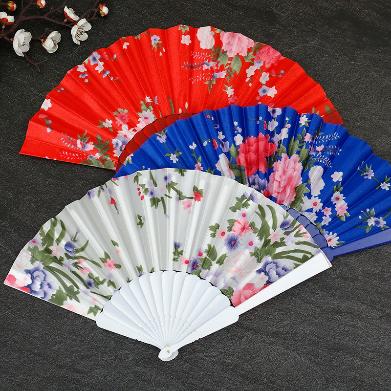 พัดลมคลาสสิก พัดจีนพัดสไตล์วินเทจ สง่างามและคลาสสิก พัดลม พัดพับ 1ชิ้น Folding fan (ส่งจากไทย)