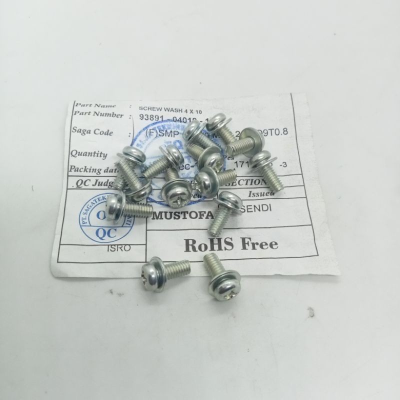 BOLT M4X12 ORIGINAL BOLT 7 M4 1 ซม. CARBURETOR BOLT DOUBLE RING BOLT ORIGINAL BoltnScreaw Bekasi