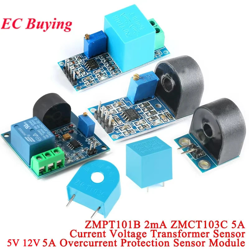 Active Single Phase หม้อแปลงแรงดันไฟฟ้า 5V รีเลย์โมดูล AC เอาต์พุตแรงดันไฟฟ้าสําหรับ Arduino ZMPT101