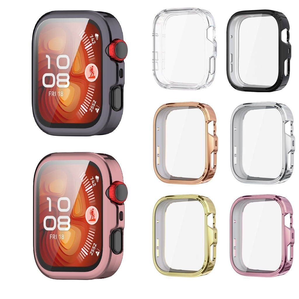 เหมาะสําหรับนาฬิกา Huawei Fit4 Huawei Watch Fit 4 Pro Soft TPU ชุบฝาครอบหน้าจอป้องกันนาฬิกาขอบกรณี