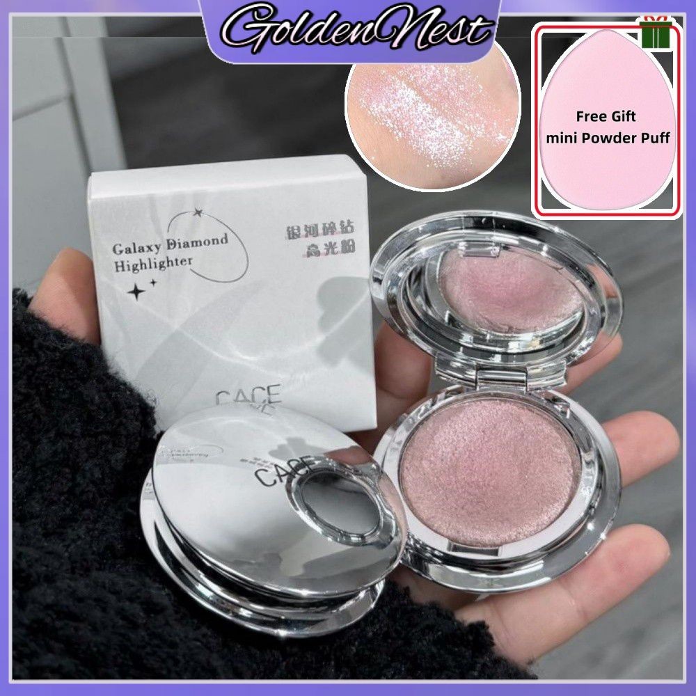 COD❤ CACE Highlighter Powder Fine Flash Brightening Contouring Powder Natural Three-dimensional Cosm