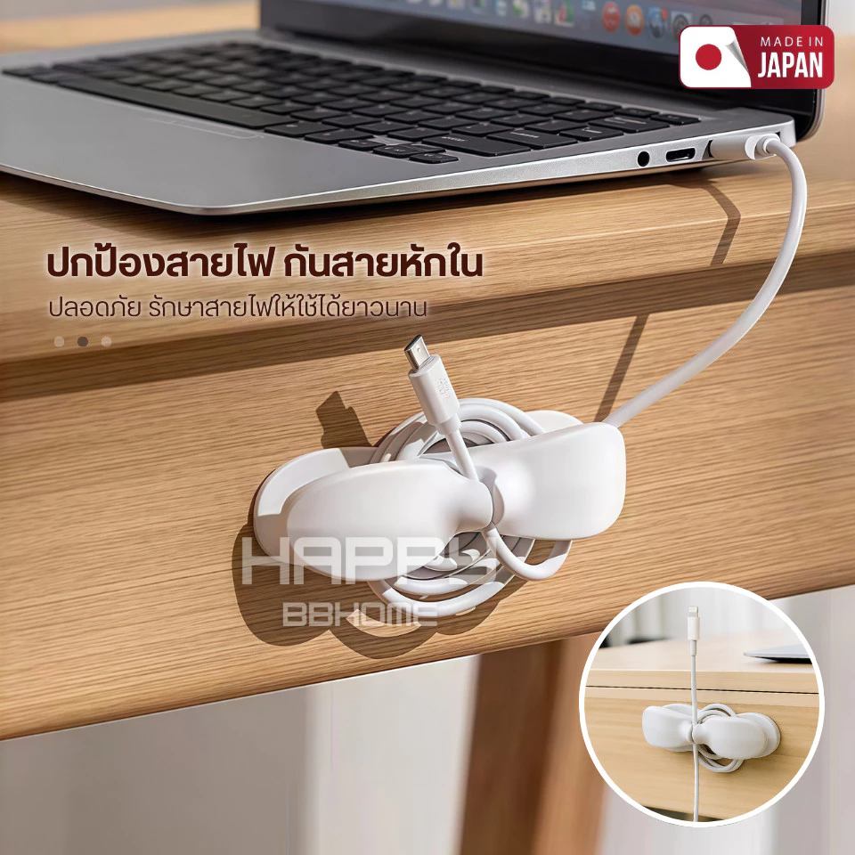 คลิปซิลิโคนติดผนัง จัดเก็บสายไฟ/ชาร์จ มีกาวในตัว thumbnail 5