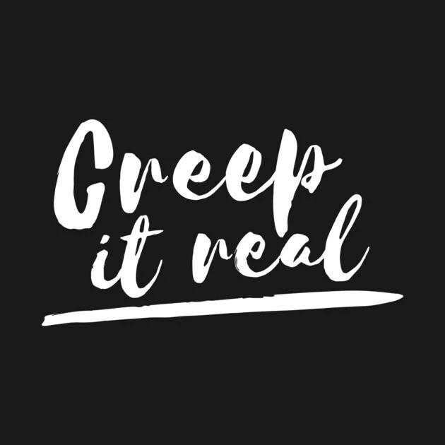 เสื้อยืด Vintage Creep It Real Cotton 100% คอกลม สีดำ thumbnail 9