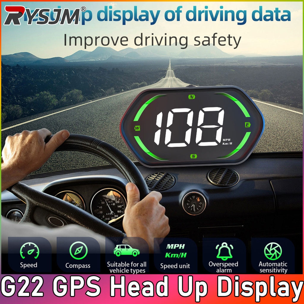 G22 Car Auto GPS Speed Display Plug และ Plug 2 Speed Units Car Overspeed Alarm