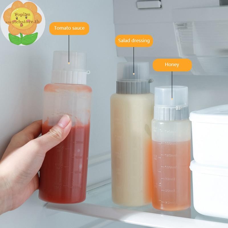 Toplan 1 PC 350/175ml 5 หลุมเครื่องปรุงรสบีบขวดซอสมะเขือเทศมัสตาร์ดบีบขวดซอส Dispenser Storage Jar อุปกรณ์ครัว TH ราคา ถูกที่สุด ดีลบีเคเค แกลเลอรีภาพที่ 9