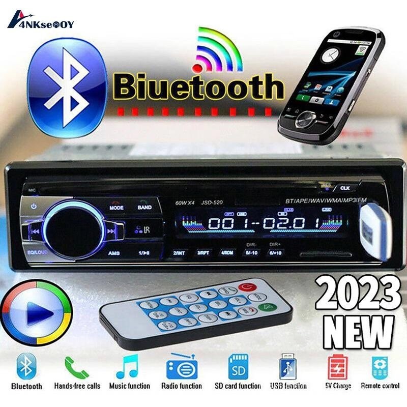 Available]JSD520Multifunctional Car Audio System Bluetooth MP3 Aux / USB / SD / AUX / FM / TF Car Ra
