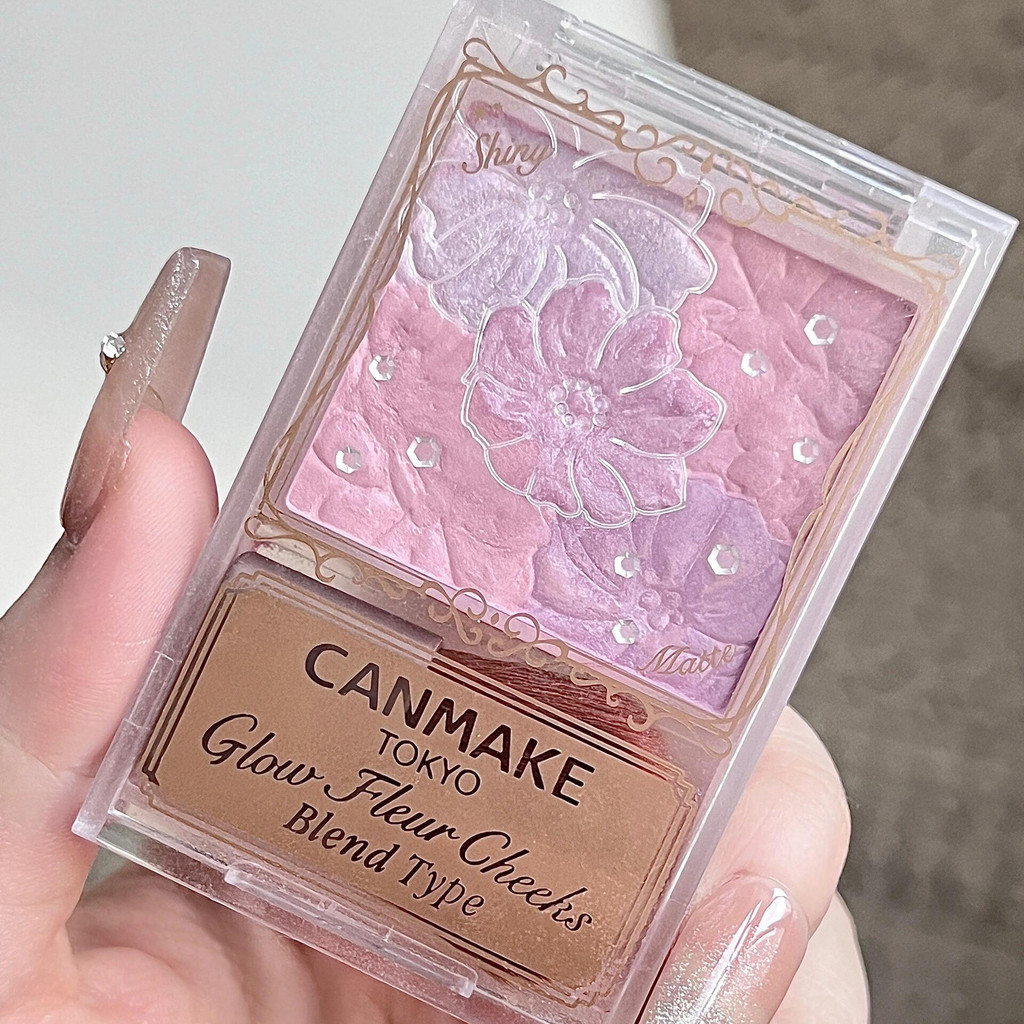 บลัชดํา บลัชออน Canmake Ida Five-Color Petal Blush Japanese Cut Girl Blush Cream Highlight Cream Nat