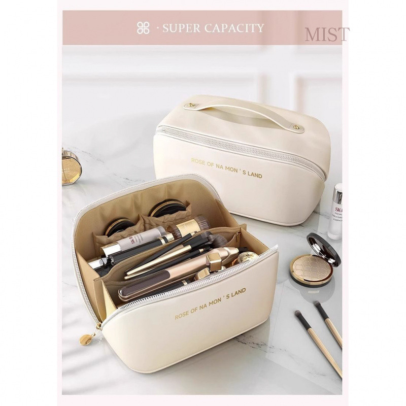 [MIST] Makeup Bag จุใหญ่ กันน้ำ ป้องกันคราบ เปิด180° สำหรับเดินทาง - รูปที่ 2