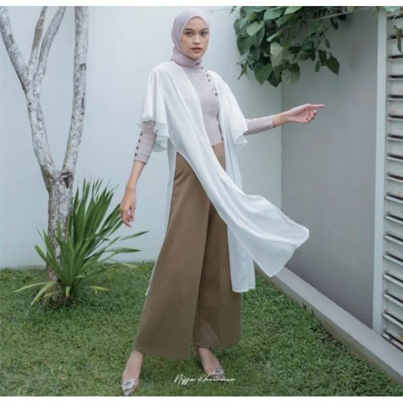 Nara Outer Dress Ceruty Premium Mala คาร์ดิแกนแขนหยิกธรรมดา Hijab ลูกอมล่าสุดขายส่งพิเศษ 8.8