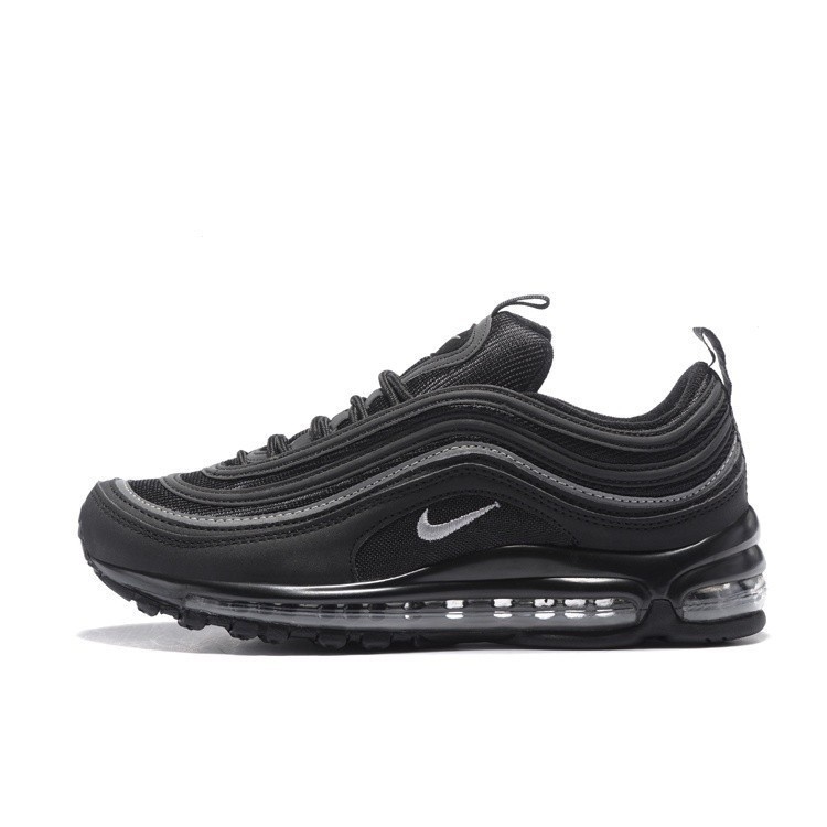 Air Max 97 เบาะลมสีดําผู้ชายและผู้หญิงสีดําปลอกหมอนอิงกีฬาแผ่นรองแก้ว jybt