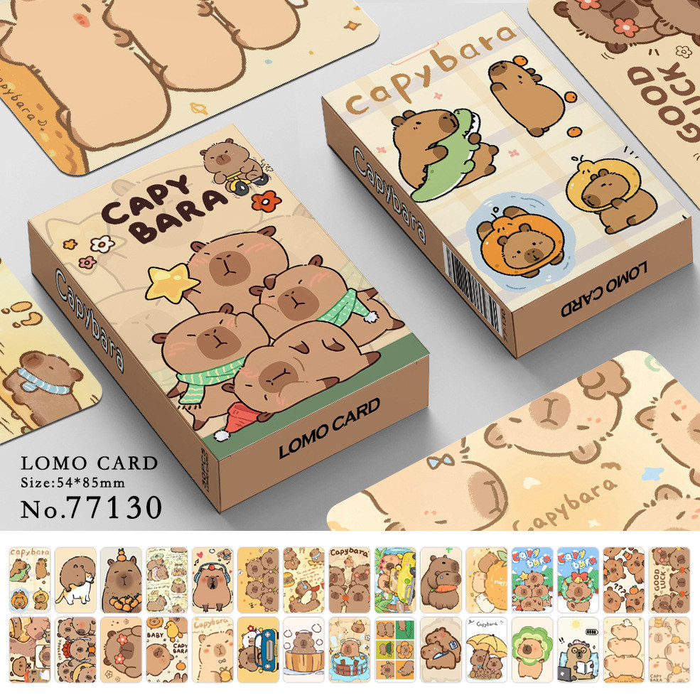 Capybara การ์ด Lomo สองด้าน Photocard 30 ชิ้น/กล่อง