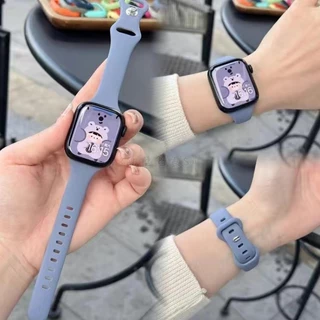 สายซิลิโคนบางสําหรับ แอปเปิล ดู วงดนตรี 44 มม. 40 มม. 45 มม. 41 พิเศษ 49 42 38 44 45 สร้อยข้อมือสําหรับ iดู ชุด 7 8 กับ 3 4 5 6