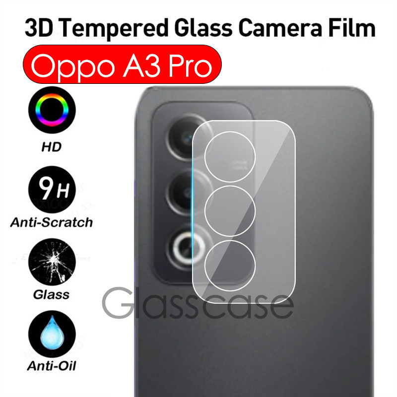 1-3 ชิ้น 3D 9H โค้งกระจกนิรภัยสําหรับOppo A3 X pro A3X A3pro OppoA3 OppoA3X OppoA3pro 5G 2024 เลนส์กล้องป้องกันหน้าจอคุ้มครองเต็มรูปแบบฟิล์มแก้วปกหลัง