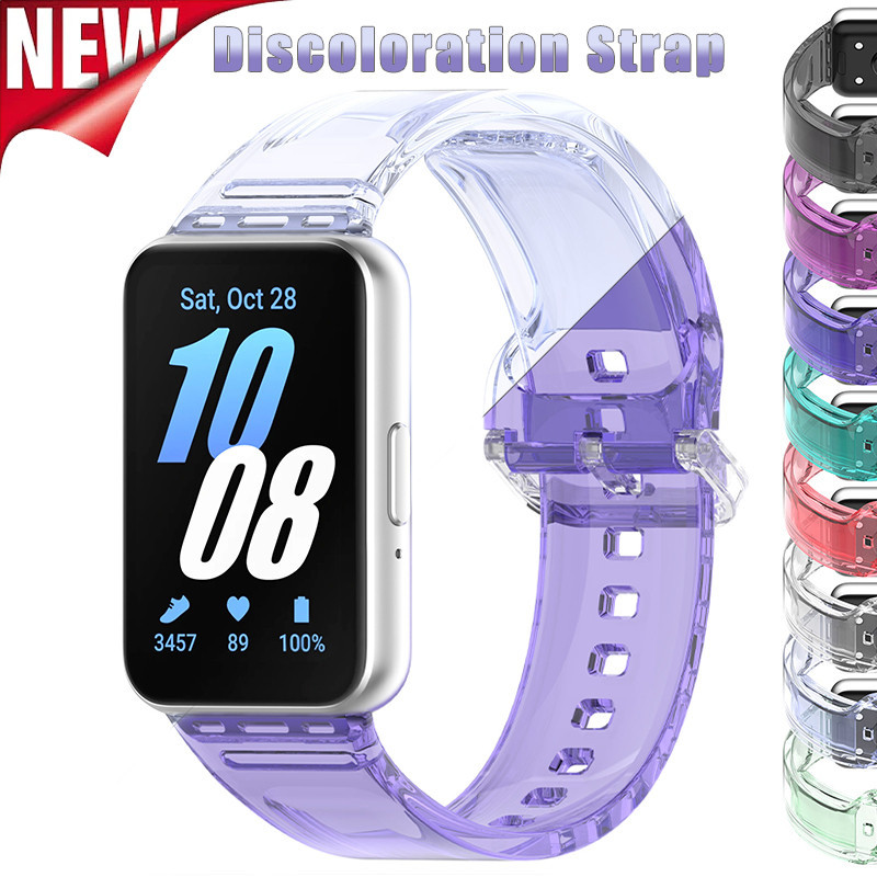 Photochromic Clear Band สําหรับ Samsung Galaxy Fit 3 Sport Strap Smartwatch Strap ปรับได้สําหรับ Gal