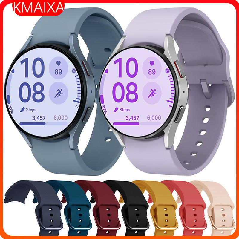 สายซิลิโคนสําหรับ Samsung Galaxy Watch FE 7 6 5 4 44 มม.40 มม.5 Lte 5 Pro 45 มม.6 คลาสสิก 43 มม.47 มม.4 คลาสสิก 42 มม.46 มม.Smartwatch ยางสร้อยข้อมือกีฬาเข็มขัด Polos Sport Band