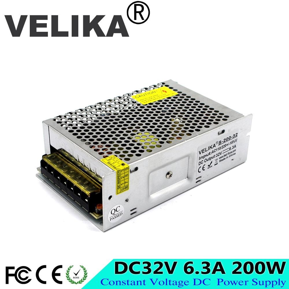 ☆Single Output 32V 6.3A 200W Switching Power Supply Source Transformer 110V 220V AC DC32V SMPS LED D