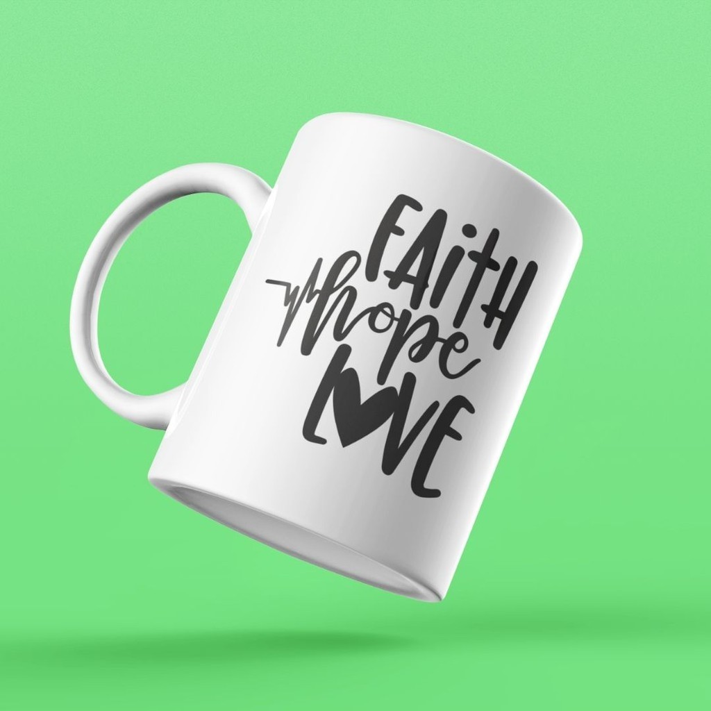 Faith Hope Love Keko Matoosxkeko Quotes Motif Mug