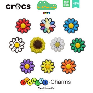 Jibbitz Crocs อุปกรณ์เสริมรองเท้าเดซี่น่ารัก/เห็ด/หุ่นไล่กา DIY รองเท้าตกแต่งหัวเข็มขัด
