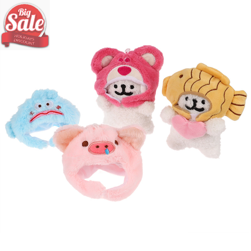 Af Taiyaki Matese ของเล่นตุ๊กตาการ์ตูนLotso หัวลูกสุนัขจี้ยัดตุ๊กตาพวงกุญแจรถกระเป๋าเป้สะพายหลังกระเป๋าตกแต่งของขวัญ A