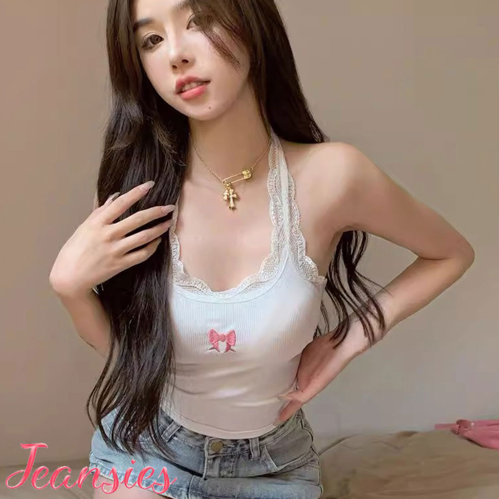 เสื้อครอปรัดรูปสายคล้องคอแบบใหม่ล่าสุด เสื้อสำหรับสาวๆดีไซน์สวย