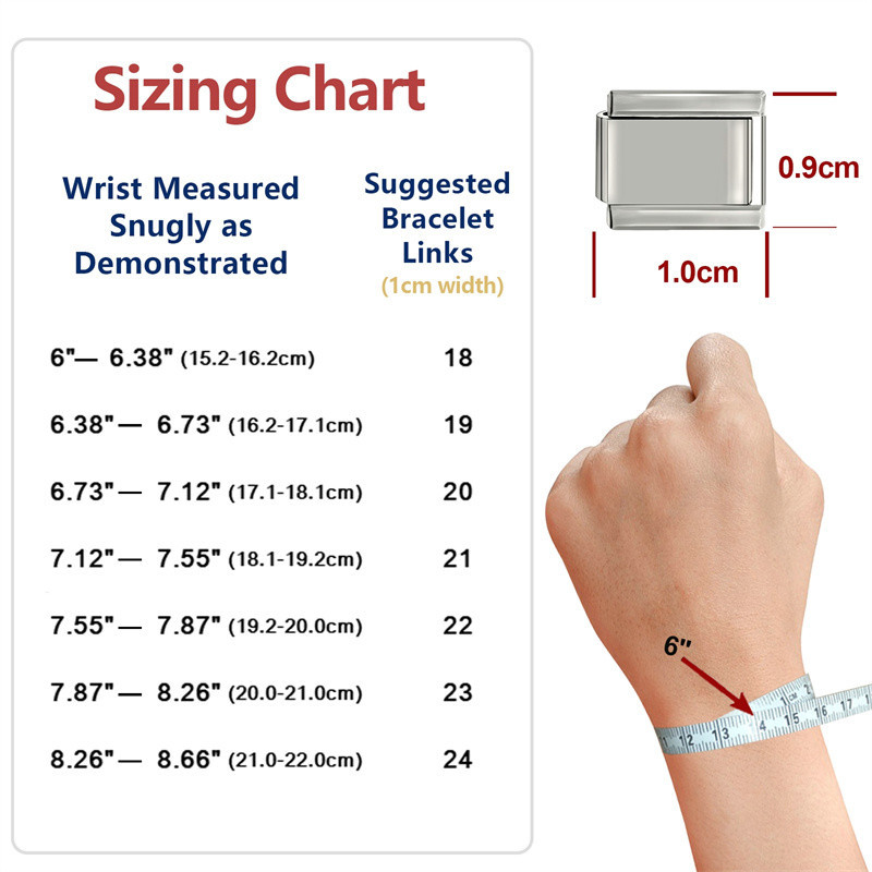 ปาก 2025 ใหม่แฟชั่น Diamond Dot Heart Charm อิตาลี Links Fit 9 มม.สร้อยข้อมือเครื่องประดับสแตนเลส DIY ทํา