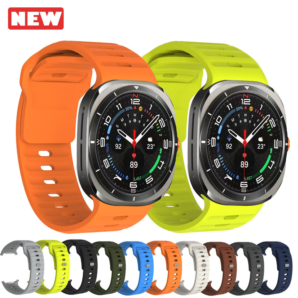 สายรัดสําหรับ Samsung Galaxy Watch Ultra 47 มม.ซิลิโคน Band Soft Sport Correa สร้อยข้อมือสําหรับ Galaxy Ultra 47 MM เปลี่ยนสายนาฬิกา