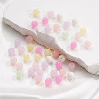 St. kunkka 4/6/8/10 มม.ลูกปัดอะคริลิค 50-200 ชิ้น Jelly สีรอบลูกปัดสําหรับ DIY สร้อยข้อมือสร้อยคอทํา