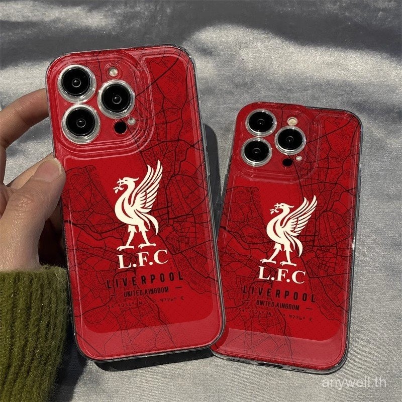 Liverpool Football Club map เคสโทรศัพท์สำหรับ iPhone 15 14 PROMAX 13 12 MINI 11 Pro x ต้นฉบับที่มีคุณภาพสูง TPU ปลอกป้องกันฟุตบอลกีฬากรณี