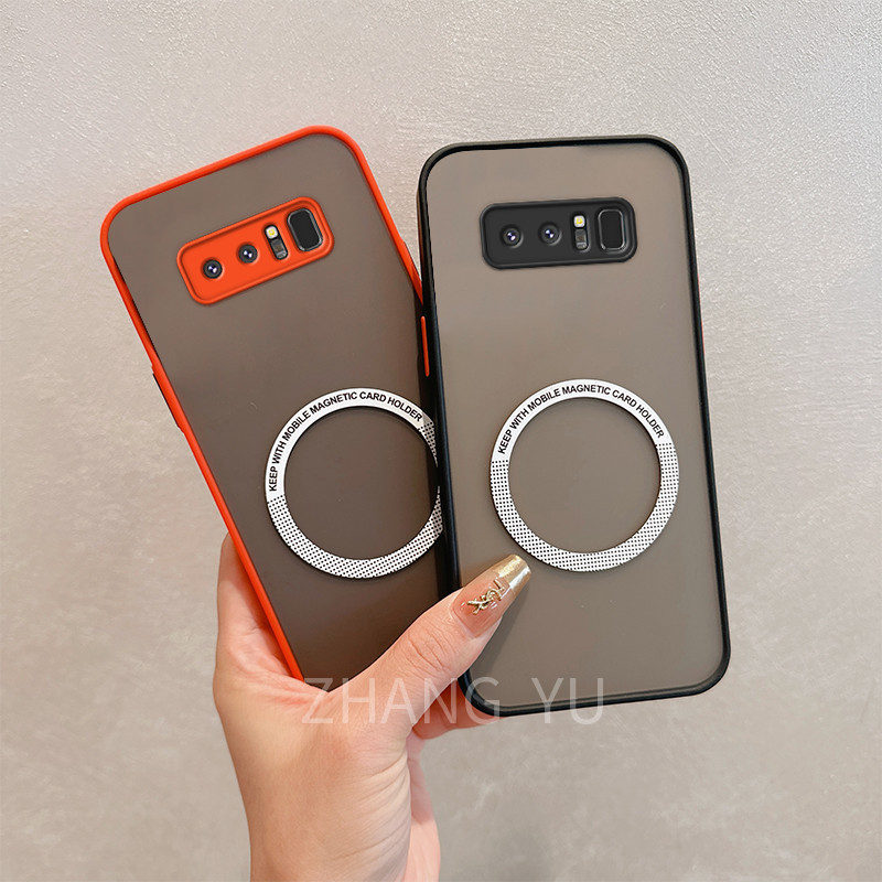 เคส Samsung note 8 ปลอก เคสโทรศัพท์ ซัมซุง บันทึก 8 ใหม่เคสโทรศัพท์แม่เหล็กโปร่งใสฝ้า