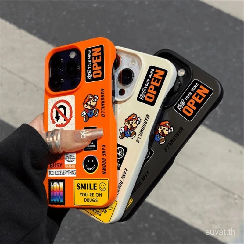 โลโก้แบรนด์ยอดนิยมเคสโทรศัพท์มือถือแอปเปิ้ลมาลีเข้ากันได้กับ iPhone 15PROMAX 14/15PLUS 13pro 11pro เคสโทรศัพท์มือถือแบบนิ่มป้องกัน14 12 12 15 Pro เคสแบบนิ่มแบบครึ่งแพ็ค12 11 14 13 PROMAX un0u